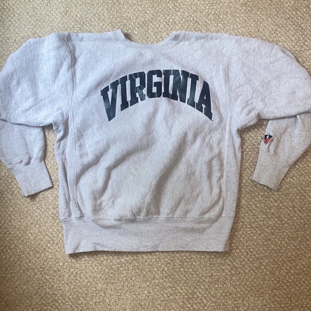 Virginia crewneck - heather grey - size small